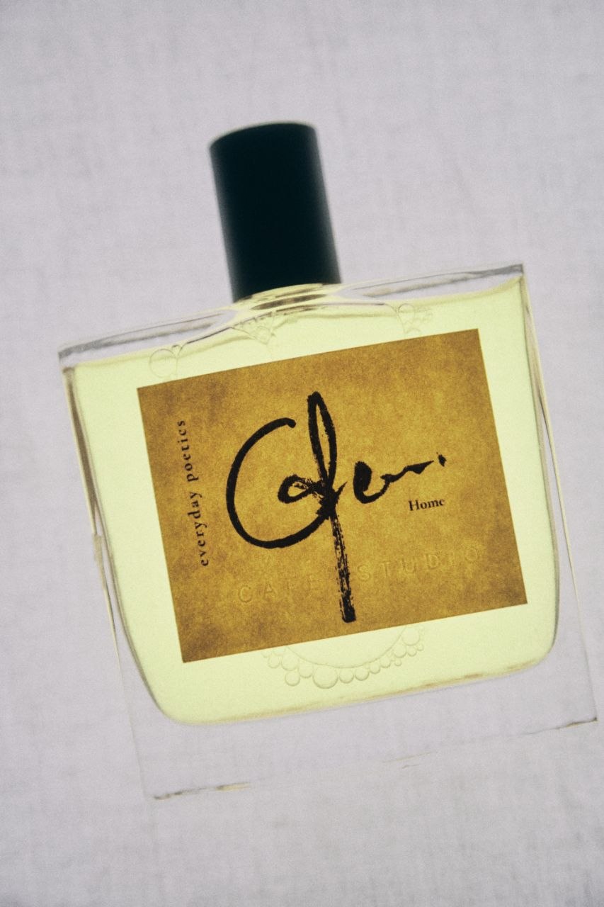 Everyday Poetics fragrance bottle on a light gray background.